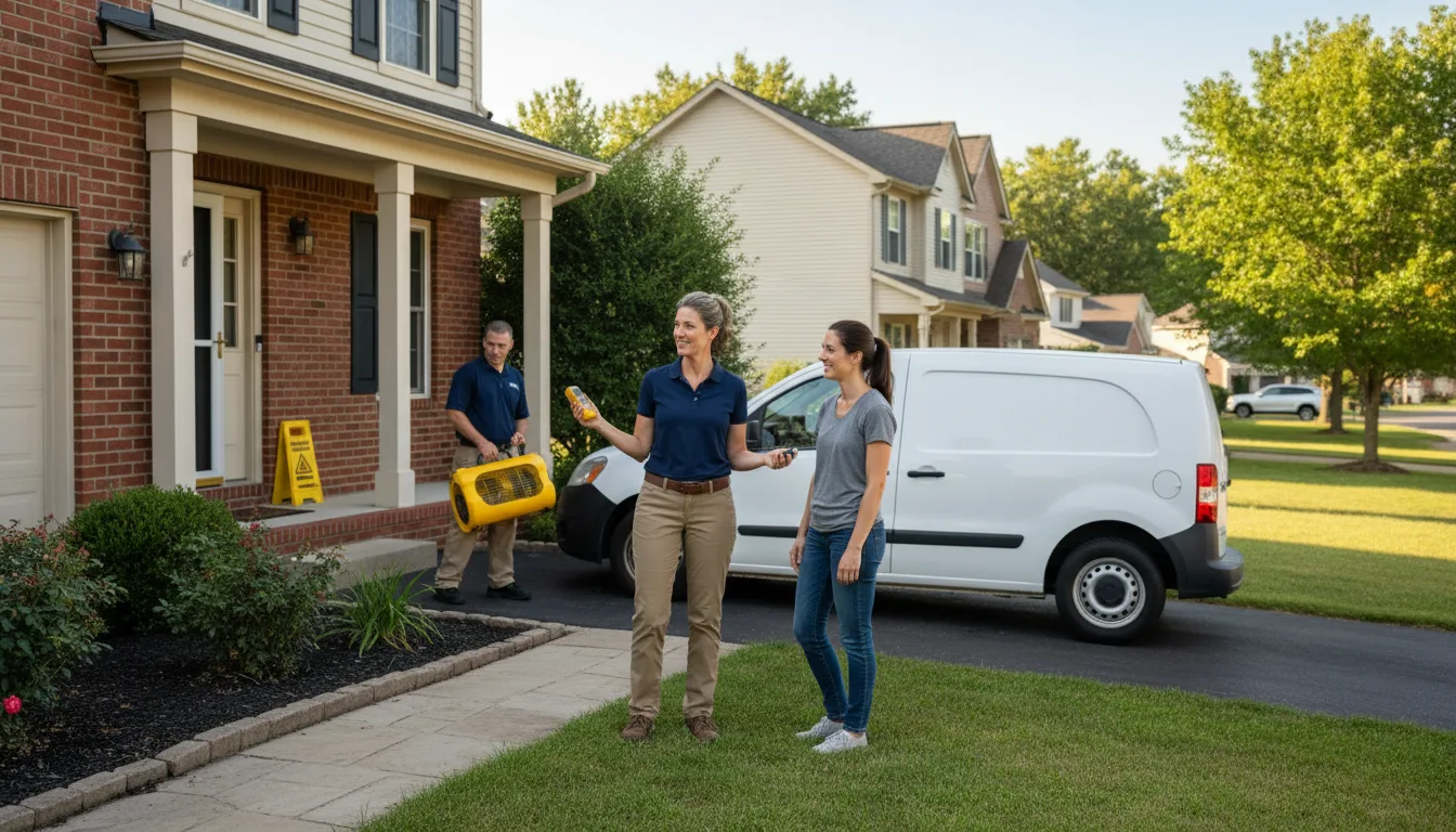 Residential water damage restoration in Cortland, IL